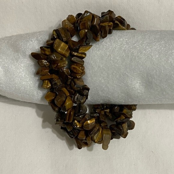 Earth Tone Elastic Pebble Bracelet - Picture 6 of 6